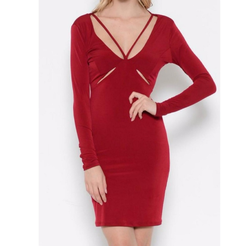 Burgundy Cocktail Dress